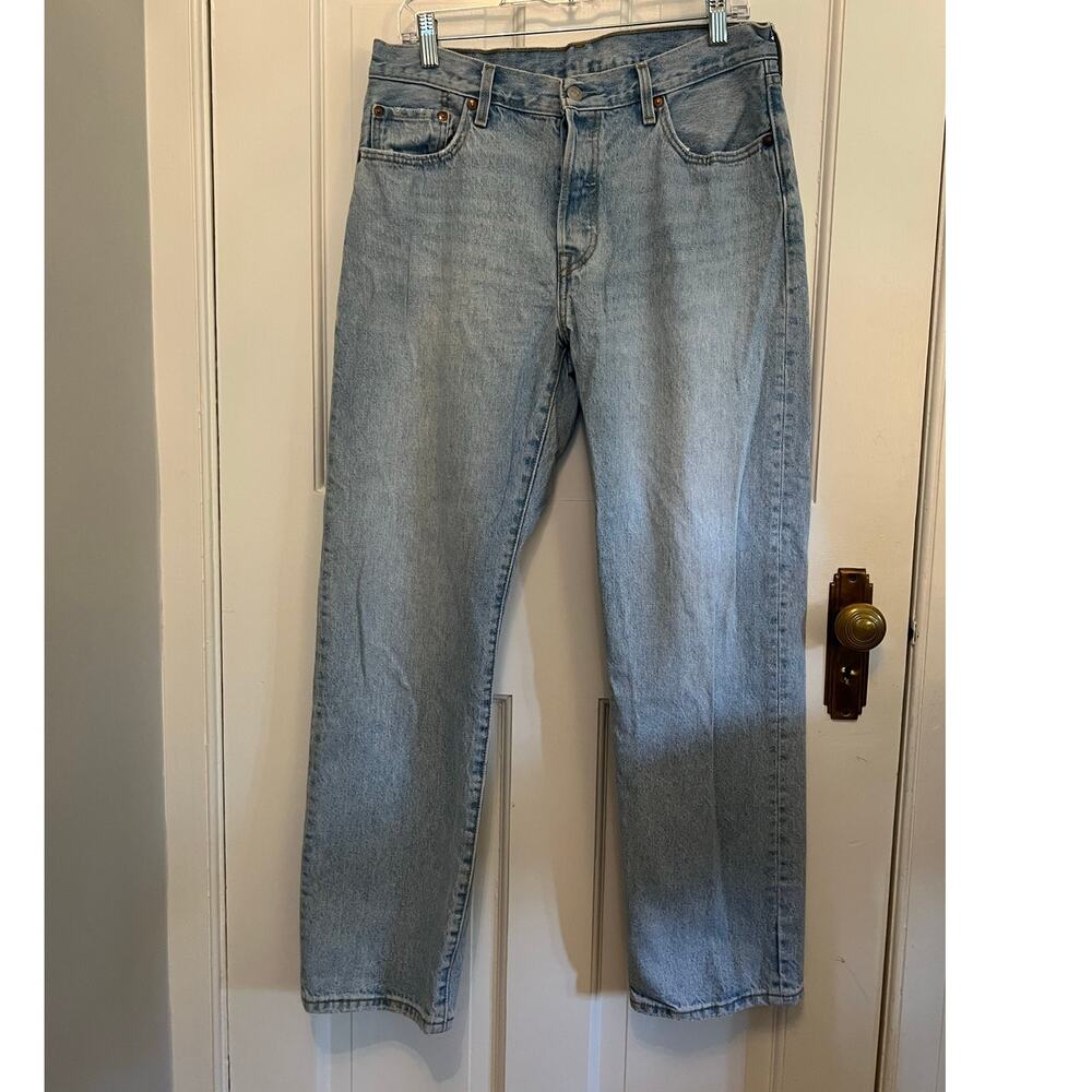 Levi's Premium 501 Jeans Light Wash Straight Leg Denim Casual Women's W29 L30